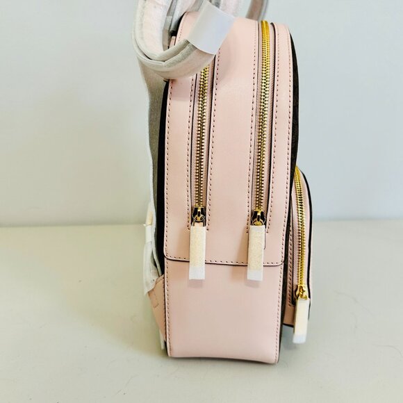 MICHAEL KORS JAYCEE MK SIGNATURE LOGO MEDIUM BACKPACK POWDER BLUSH - Picture 3 of 11